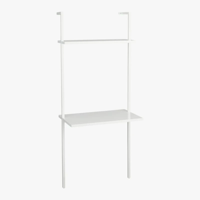 Stairway White Wall Mount Desk With Shelf 72.5'' 4 Stairway White Wall Mount Desk With Shelf 72.5'' - Image 4