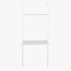 Stairway White Wall Mount Desk With Shelf 72.5'' 7 Stairway White Wall Mount Desk With Shelf 72.5'' -Optimal Furniture Store StairwayDeskWhiteShrtF15