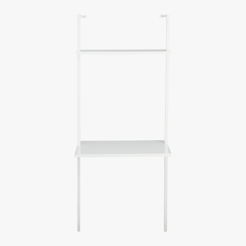 Stairway White Wall Mount Desk With Shelf 72.5'' 3 Stairway White Wall Mount Desk With Shelf 72.5'' - Image 3
