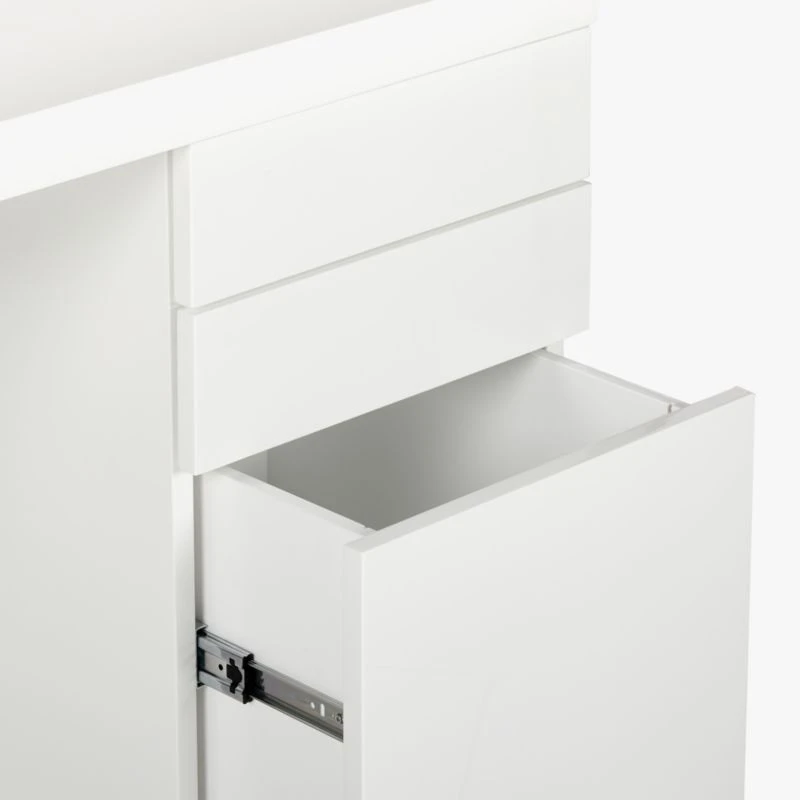 Stairway 6-Drawer White Wood Desk 7 Stairway 6-Drawer White Wood Desk - Image 7