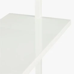 Stairway White Wall-Mounted Bookcase - 96" Height -Optimal Furniture Store StairwayShelfWhiteAVF14
