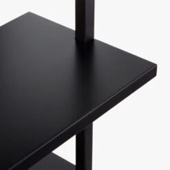 Stairway Black Wall-Mounted Bookcase - 72.5" Height -Optimal Furniture Store StairwayShortBookshelfBlkAVS18