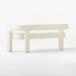 Stature Ivory Boucle Bench -Optimal Furniture Store StatureIvoryBench3QBSSF21