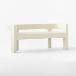 Stature Ivory Boucle Bench -Optimal Furniture Store StatureIvoryBench3QSSF21