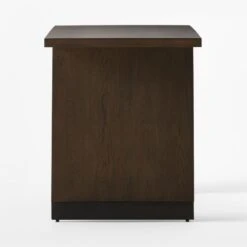 Stilt 2-Drawer Fumed Oak Wood Desk -Optimal Furniture Store StiltFumedOakDeskSDSSF22