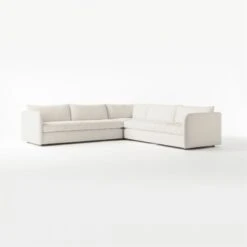 Stitch 3-Piece L-Shaped White Performance Fabric Sectional Sofa -Optimal Furniture Store StitchNtrlSectLASfCrnrRASf3QF20