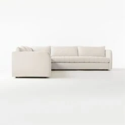 Stitch 3-Piece L-Shaped White Performance Fabric Sectional Sofa -Optimal Furniture Store StitchNtrlSectLASfCrnrRASfSDF20