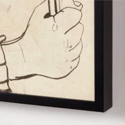 'Study Of Hands' Framed Reproduction By Carel Adolph Lion Cachet 18''x22'' -Optimal Furniture Store StudiesOfHands18x22inAV2SHF22