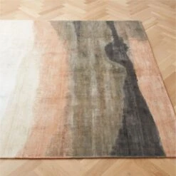 Sundown Handloomed Copper And Ivory Viscose Area Rug 5'x8' -Optimal Furniture Store SundownHdldVscCpprRug8x10SHS23