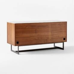 Suspend Marble And Brown Walnut Wood Media Console -Optimal Furniture Store SuspendMediaConsole3QBSSS22