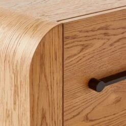 Sutton 4-Drawer White Oak Wood Dresser -Optimal Furniture Store SuttonOakLowDresserAVSSF23