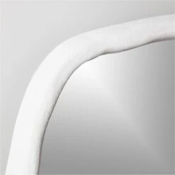 Suva White Rough Cast Wall Mirror 24"x36" -Optimal Furniture Store SuvaWhiteRoughCastMirrorROF20