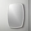 Suva White Rough Cast Wall Mirror 24"x36"