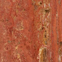 T Red Travertine Side Table Short -Optimal Furniture Store TMarbleRedSdTableTallAV2SSF23