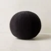 Terre Black Velvet Sphere Throw Pillow