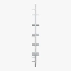 Tesso Chrome Metal Wall Mount Bookshelf -Optimal Furniture Store TessoBookcaseChrmGlsSdF8