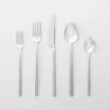 20-Piece Tilt Brushed Silver Flatware Set