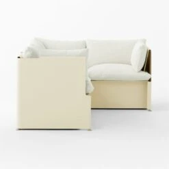 Tol 4-Piece Ivory Boucle Sectional Sofa -Optimal Furniture Store Tol4PcIvoryBoucleSectSDSSF23