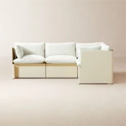 Tol 4-Piece Ivory Boucle Sectional Sofa