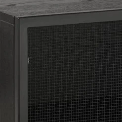 Trace Black Wire Bookcase -Optimal Furniture Store TraceBlkMshDrMediaCrdnzAVF20