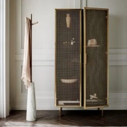 Trace Brass Wire Bookcase -Optimal Furniture Store TraceBrassWireMeshFB21 1x1