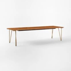 Trestle 118" Wood And Metal Dining Table -Optimal Furniture Store Trestle118inWdNMtlDngTbl3QSSF21