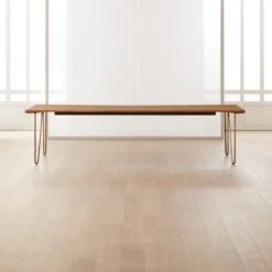 Trestle 118" Wood And Metal Dining Table