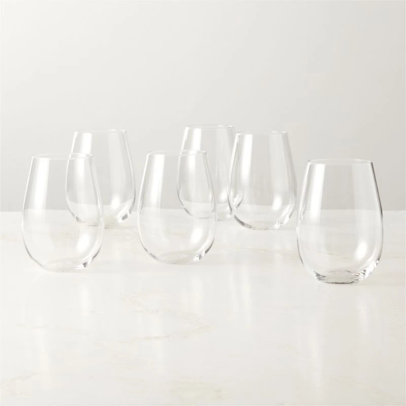 True Stemless Wine Glass Set Of 6 1 True Stemless Wine Glass Set Of 6