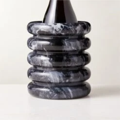 Turk Black Marble Utensil Holder -Optimal Furniture Store TurkBlkMrblUtensilHolderAV2SHF22