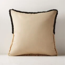 Two-Tone Sheepskin Fur Throw Pillow With Feather-Down Insert 20" 5 Two-Tone Sheepskin Fur Throw Pillow With Feather-Down Insert 20" -Optimal Furniture Store TwoToneShrlngPllw20X20inAVSHF22