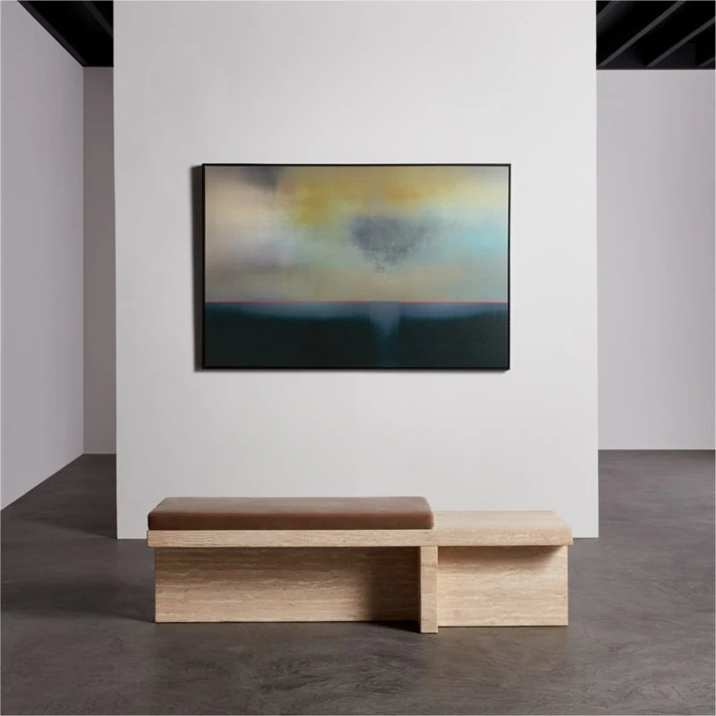 'Unmapped Viewing' Framed Oil Painting Reproduction By Mark Russell Jones 61''x41'' 2 'Unmapped Viewing' Framed Oil Painting Reproduction By Mark Russell Jones 61''x41'' - Image 2