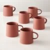 Valley Sequoia Red Coffee Mug Set Of 6