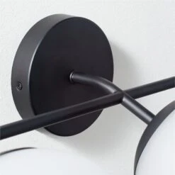 Vega 3 Bulb Black Wall Sconce -Optimal Furniture Store VegaBlack3BulbSconceAVSHF20