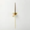 Vela Unlaquered Brass Wall Sconce Taper Candle Holder