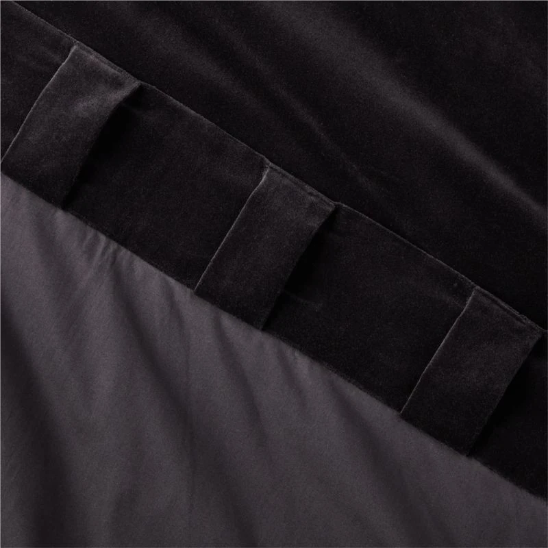Black Velvet Window Curtain Panel 48''x96'' 4 Black Velvet Window Curtain Panel 48''x96'' - Image 4