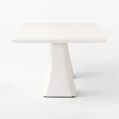 Via Rectangular White Plaster Dining Table -Optimal Furniture Store ViaPlasterDiningTableSDSSS22