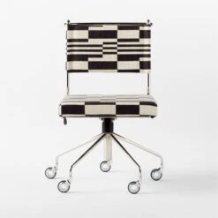 Vicino Black And White Patterned Upholstered Office Chair -Optimal Furniture Store VicinoPatternedChairSOSSS23