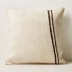 Vintage Striped Hemp Throw Pillow With Down-Alternative Insert 23'' -Optimal Furniture Store VintageHmpStripePllw23x23AV4SHS23