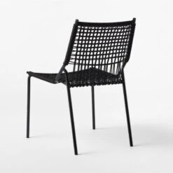 Virve Black Rope Outdoor Dining Chair -Optimal Furniture Store VirveBkSSDnngChairBkRp3QBSSS22 1