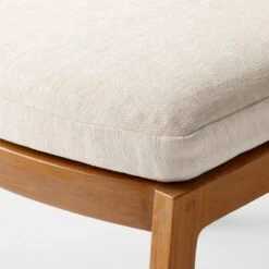 Roc Teak And Rattan Outdoor Counter Stool With Ivory Sunbrella® Cushion -Optimal Furniture Store VitetArmlessDiningChairAV2SSS23 1