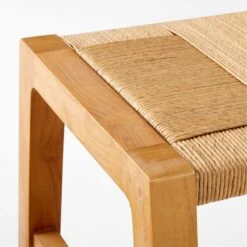 Roc Teak And Rattan Outdoor Dining Bench -Optimal Furniture Store VitetDiningBenchAVSSS23