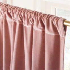 Orchid Mauve Organic Cotton Velvet Window Curtain Panel 48"x84'' 7 Orchid Mauve Organic Cotton Velvet Window Curtain Panel 48"x84'' -Optimal Furniture Store VlvtDOrchOrgCtnCrtn96PnlAV2SHF23