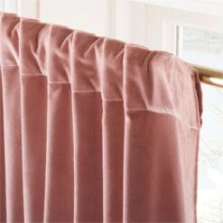 Orchid Mauve Organic Cotton Velvet Window Curtain Panel 48"x84'' 8 Orchid Mauve Organic Cotton Velvet Window Curtain Panel 48"x84'' -Optimal Furniture Store VlvtDOrchOrgCtnCrtn96PnlAV3SHF23