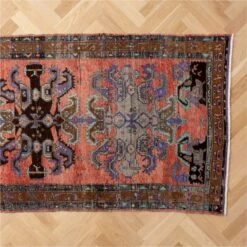 Vintage Handknotted Wool Turkish Runner 4'11"x11'5" -Optimal Furniture Store VntgHdkdWlRnnr4p9x11p5AV2SHF23