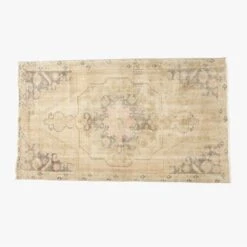 Vintage Handknotted Wool Turkish Rug 4'4"x7'2"