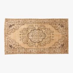 Vintage Handknotted Wool Turkish Rug 4'11"x8'10"