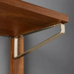 Walnut Modular Single Shelf 39.5" -Optimal Furniture Store WalnutMod39p5TripleShelfRO2F18