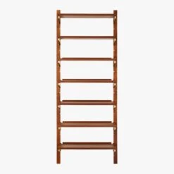 Walnut Modular Single Shelf 88" -Optimal Furniture Store WalnutMod88SingleShelfF18