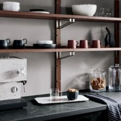 Walnut Modular Single Shelf 39.5" -Optimal Furniture Store WalnutModularShelfSystemAG21 1x1