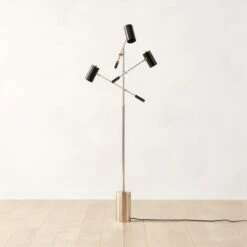 Watt Articulating Polished Nickel Floor Lamp